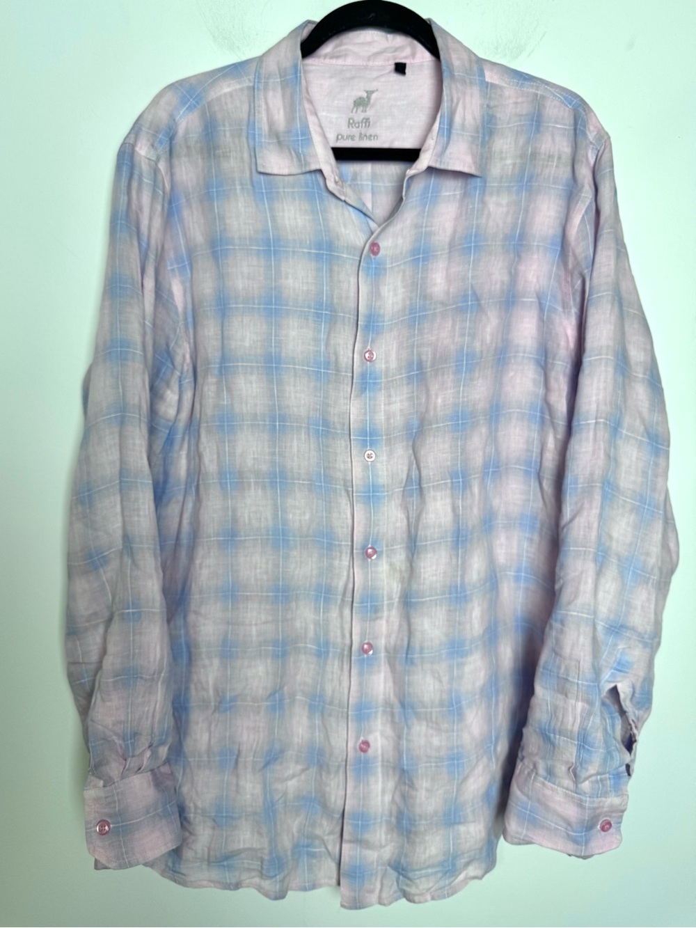 Raffi Pure Linen Button Down shirt XL